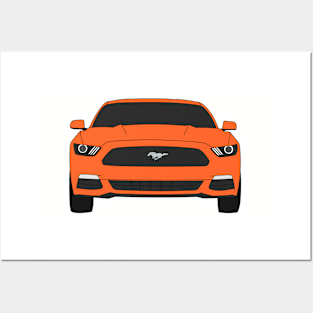 Ford Mustang Front End Competition Orange Posters and Art